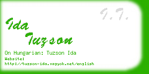 ida tuzson business card